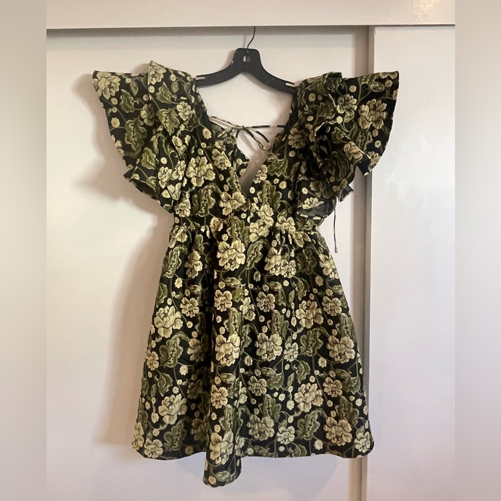 NWT Floral mini baby doll dress